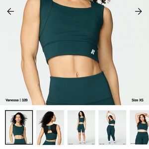 Teal Sleeveless Crop Top